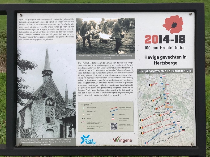 Cycle Route Battle of the Ringbeek, Information Board Castle of Hertsberge #2
