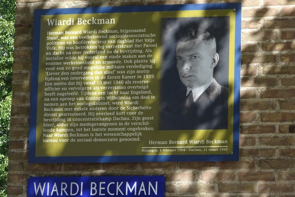 Herdenkingsborden Slotermeer Wiardi Beckmanstraat #1