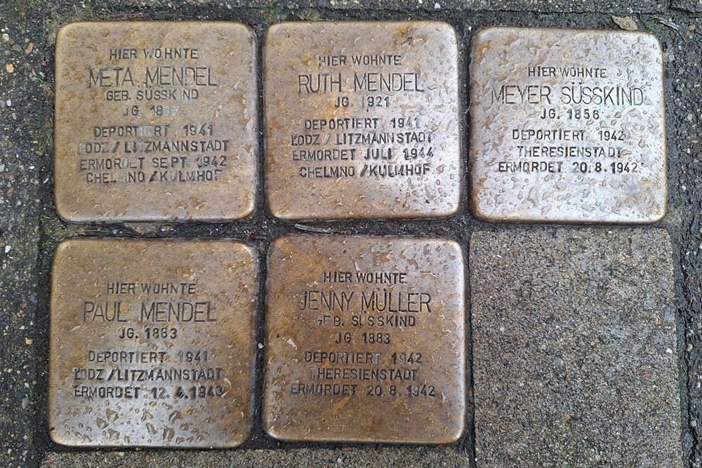 Stolpersteine Bahnstraße 65-67
