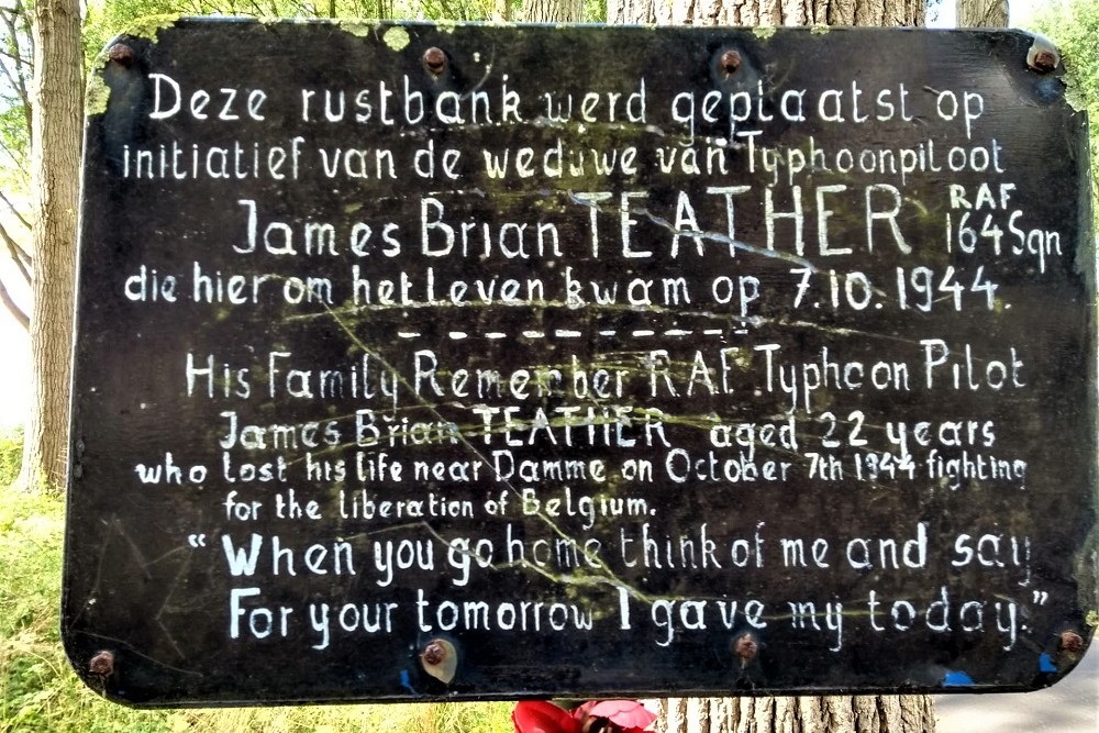 Gedenkplaat voor James Brian Teather #3