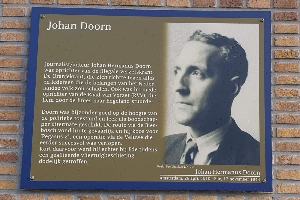 Memorial Plates Slotermeer Johan Herman Doornstraat