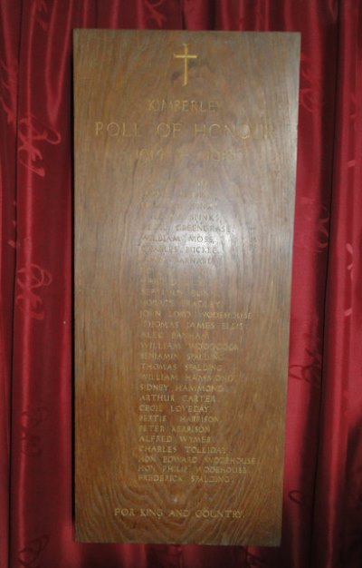 Roll of Honour St. Peter Church #1