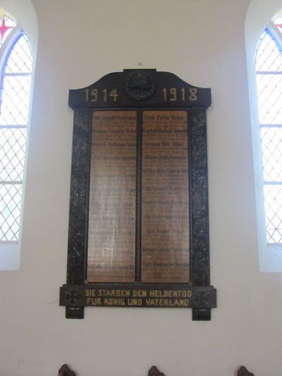 War Memorial Stolpe auf Usedom Church