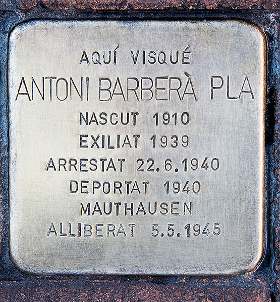 Stolpersteine Plaa de l'Ajuntament #1