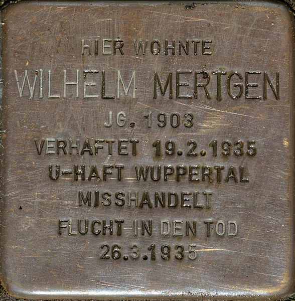 Stolperstein Burgstrae 82 #1