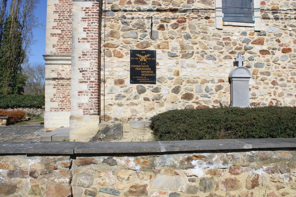 Commemorative Plate War Victims Jauchelette