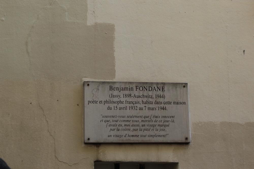 Memorial Benjamin Fondane #1