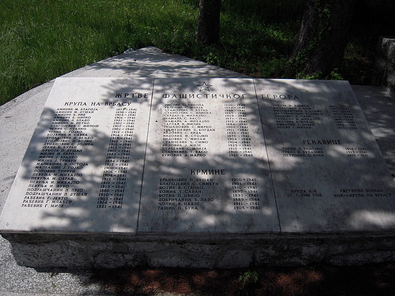 Monument Tweede Wereldoorlog Krupa na Vrbasu