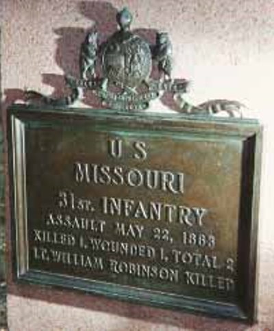 Positie-aanduiding Aanval van 30th Missouri Infantry & 31st Missouri Infantry (Union) #2