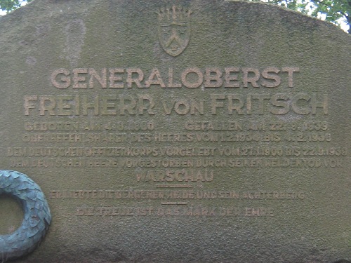 Monument Generaloberst Freiherr von Fritsch #2