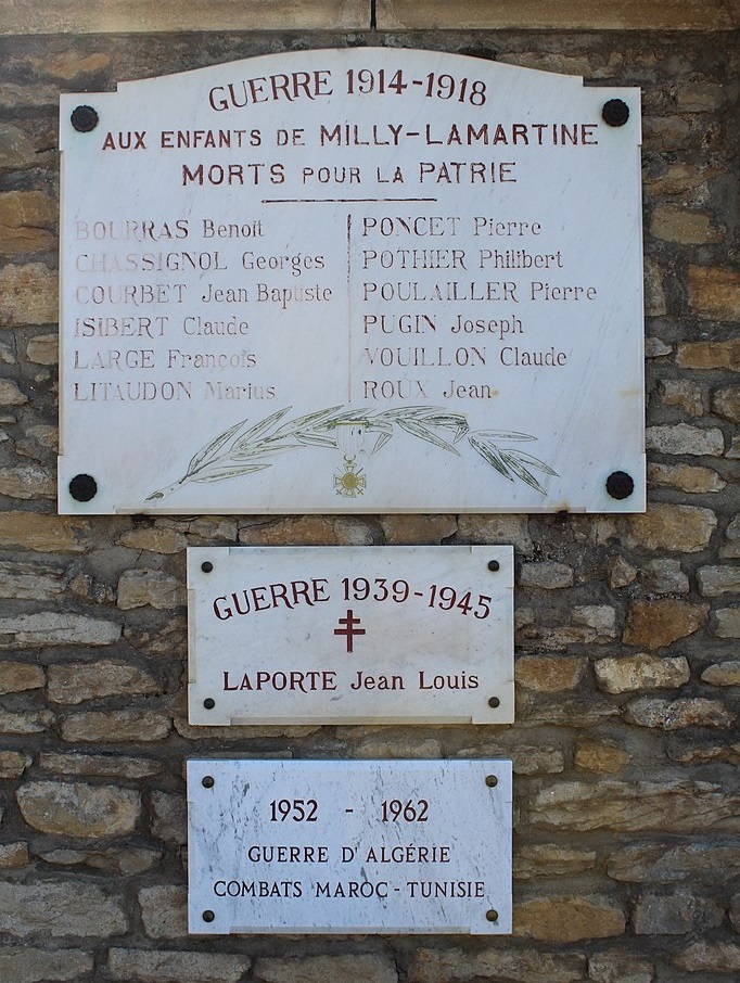 Oorlogsmonument Milly-Lamartine