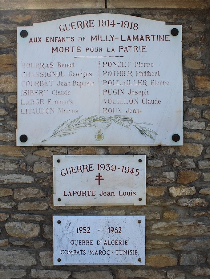 Oorlogsmonument Milly-Lamartine #1