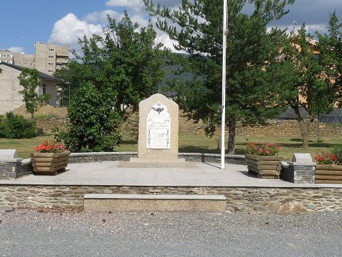 Oorlogsmonument Palau-de-Cerdagne