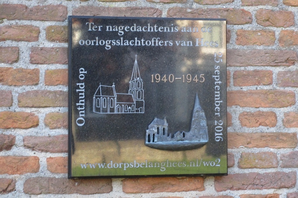 Plaquette Oorlogsslachtoffers Hees #2