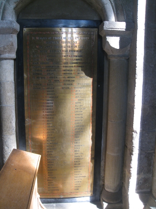 Gedenktekens & Herdenkingsramen Tweede Boerenoorlog Norwich Cathedral #4