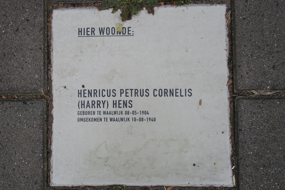 Memorial Stone Meester van Coothstraat 76 #1