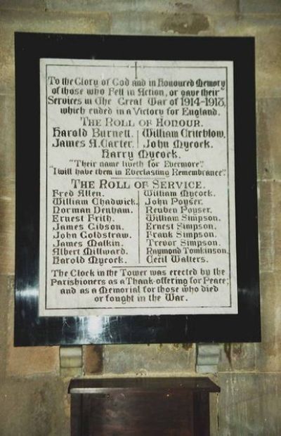 War Memorial All Saints Church