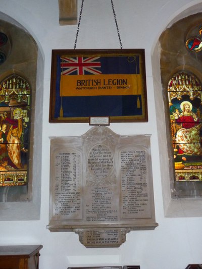 Oorlogsmonument All Hallows Church Whitchurch #2