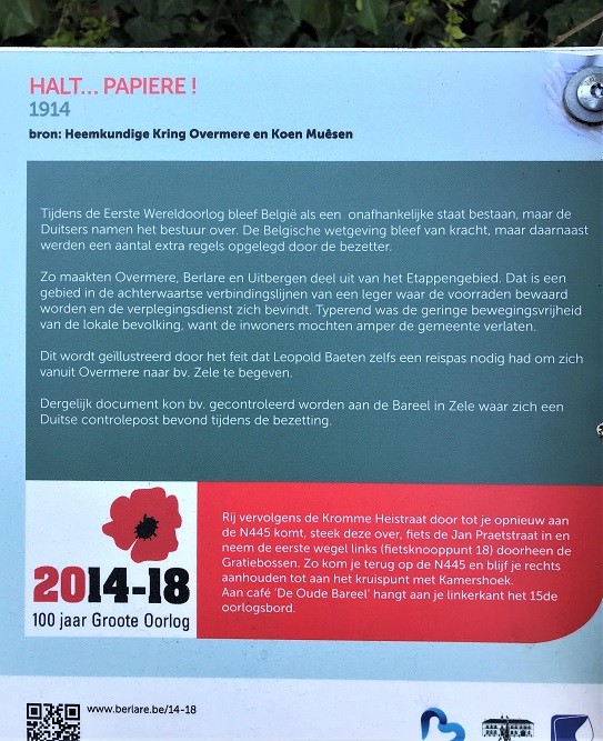 Herdenkingsroute 100 jaar Groote Oorlog - Informatiebord 14 #4