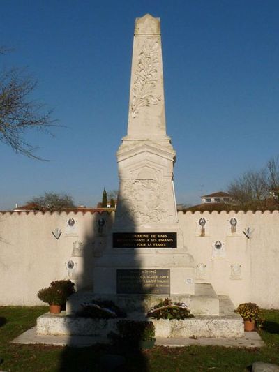 Oorlogsmonument Vars