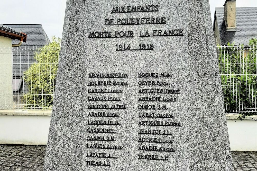 Oorlogsmonument Poueyferré #3