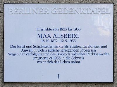 Gedenkteken Max Alsberg #1