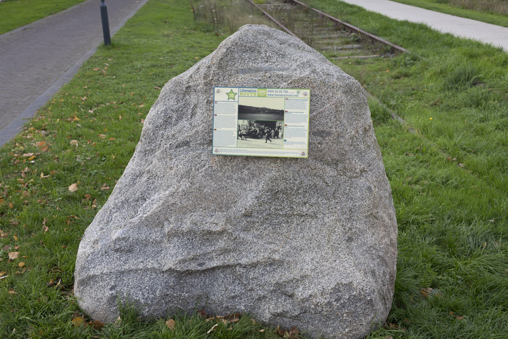 Liberation Route Marker 010: German train escapes trough liberated area