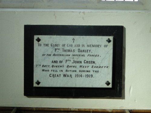 War Memorial Heveningham Church #1