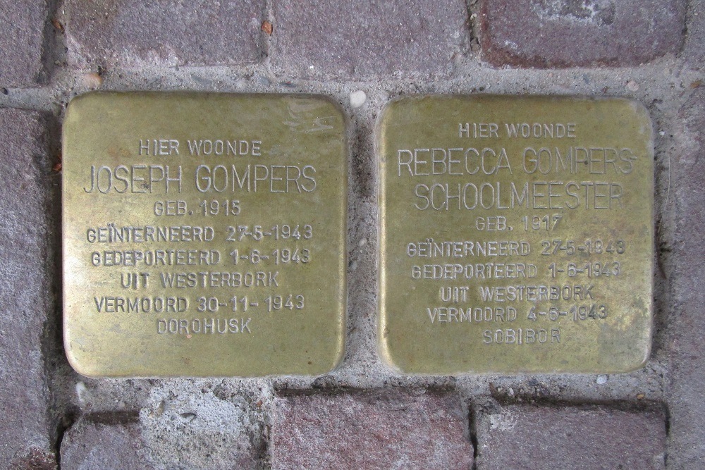 Stolpersteine Nieuwe Amstelstraat voormalig 43 hs & II