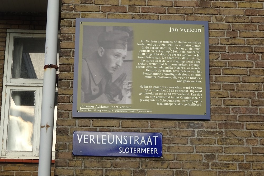 Memorial Plates Slotermeer Verleunstraat #2