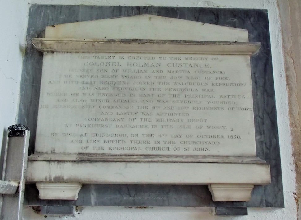 Memorial Colonel Holman Custance #1