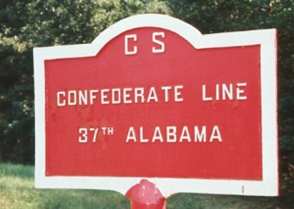Position Marker 37th Alabama Infantry (Confederates) #1