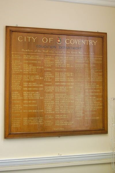 Memorials Coventry Council House #3