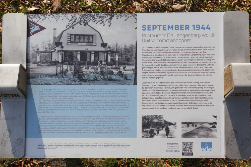 Information Sign Restaurant Langenberg becomes a German Command post