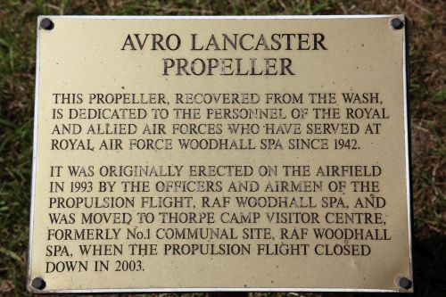 Memorial Lancaster Propeller #2
