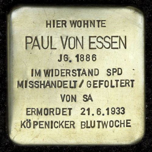 Stolperstein Essenplatz 9