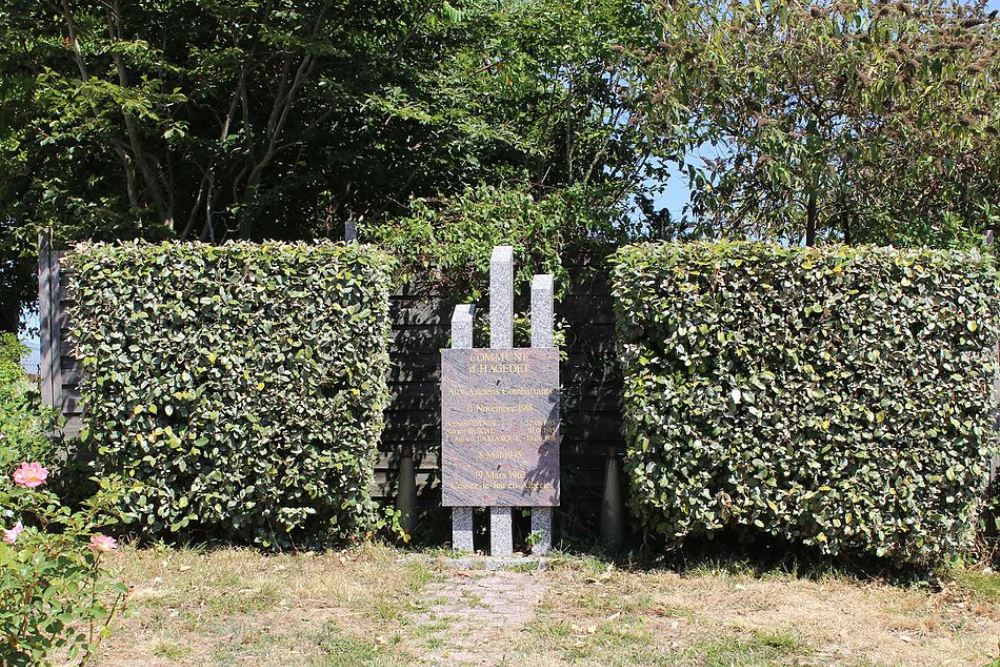 Oorlogsmonument Hagedet