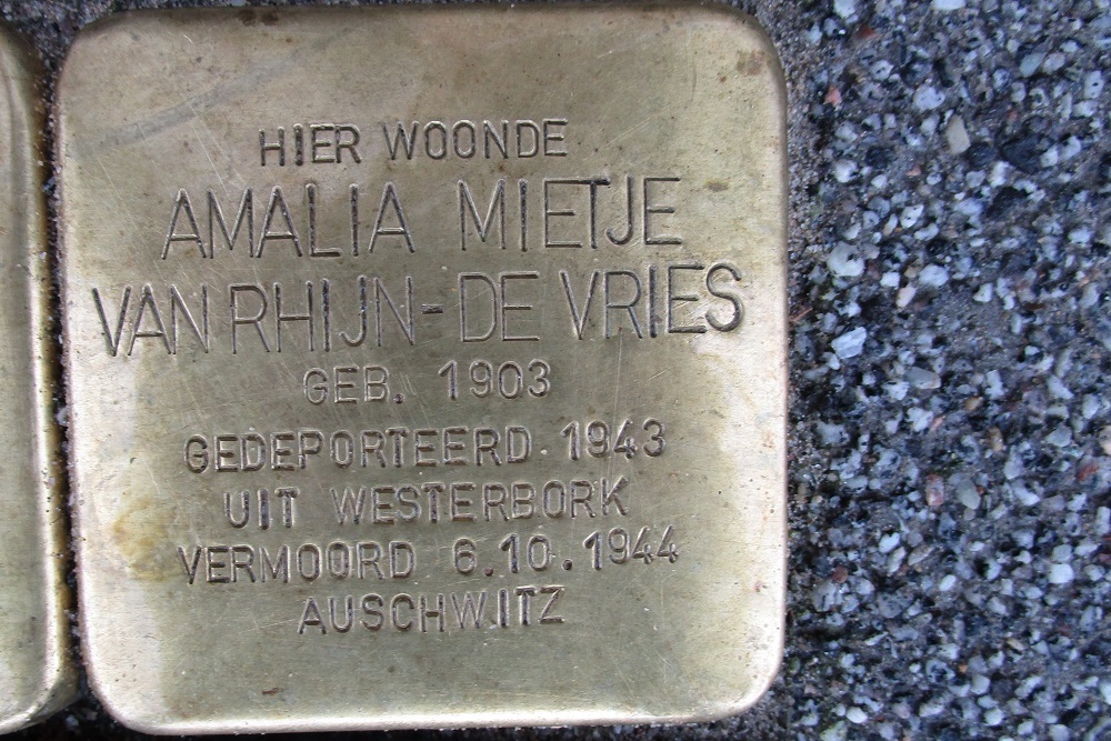 Stolpersteine Stadhoudersweg 149A #4