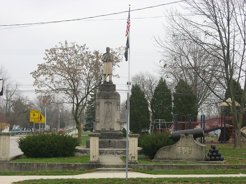 Monument en Houwitzer Amerikaanse Burgeroorlog Mendon #1