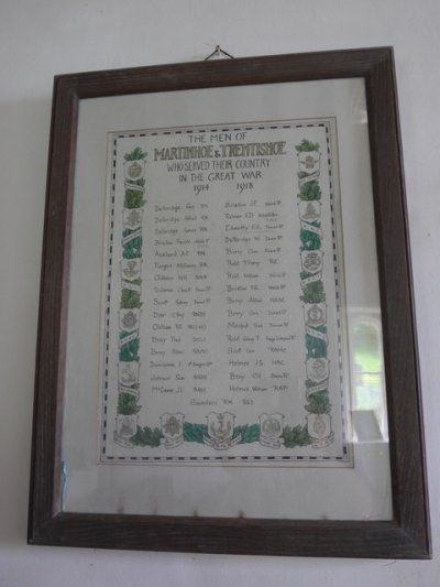 Roll of Honour St. Peter Church