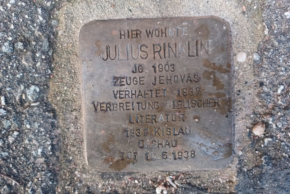 Stumbling Stone Ziegelhäuser Landstraße 31 #1