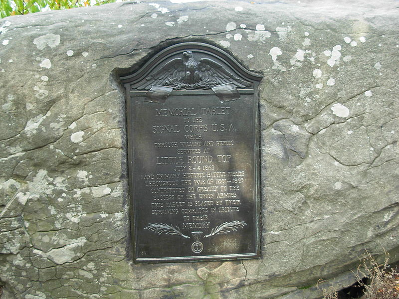 Locatie-aanduiding United States Signal Corps Gettysburg