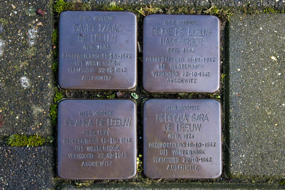 Stolpersteine Kortfoortstraat 195 (nu t/o Kortfoortstaat 124)