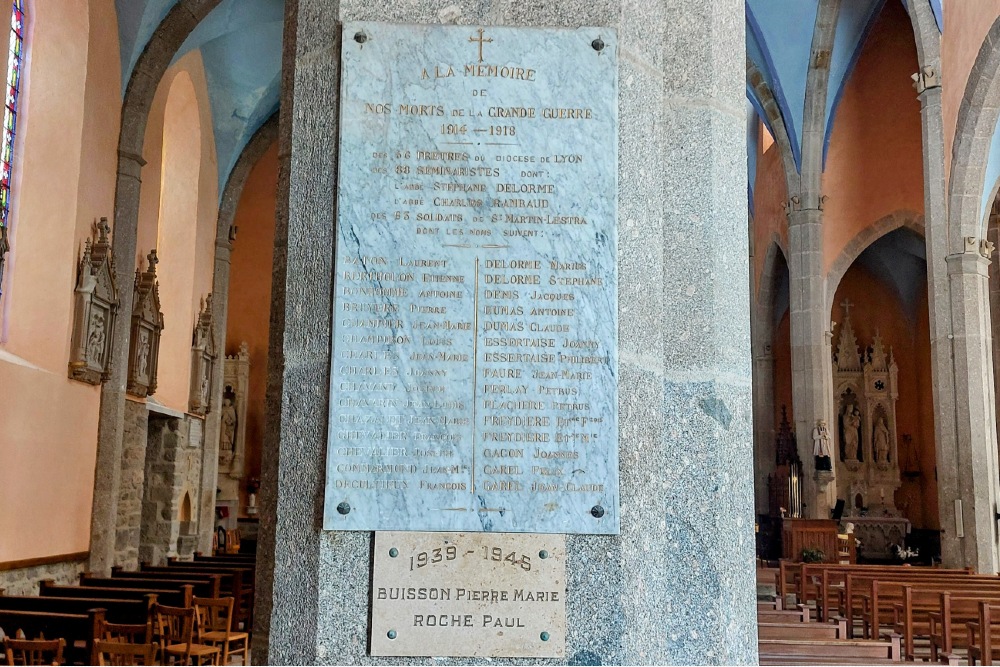 Oorlogsmonument Kerk Saint-Martin-Lestra #1