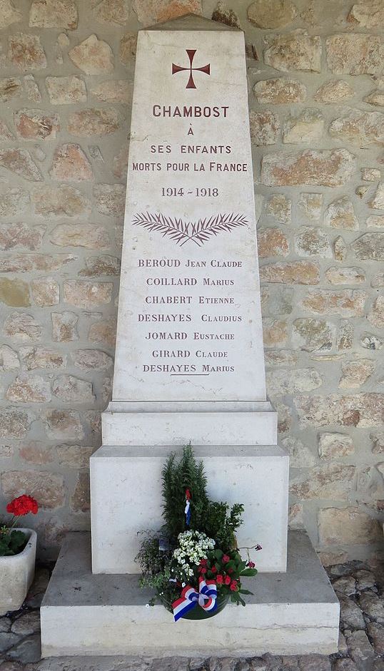 Monument Eerste Wereldoorlog Chambost