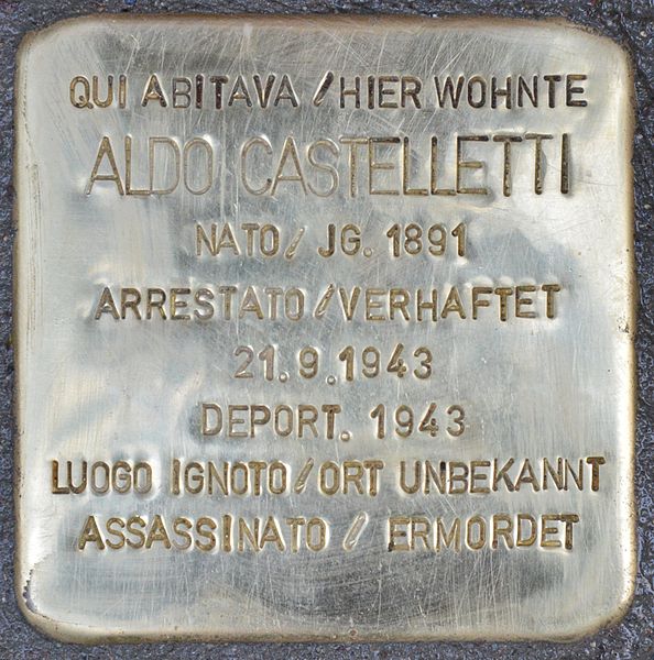 Stolperstein Via Antonio Rosmini 44 #1