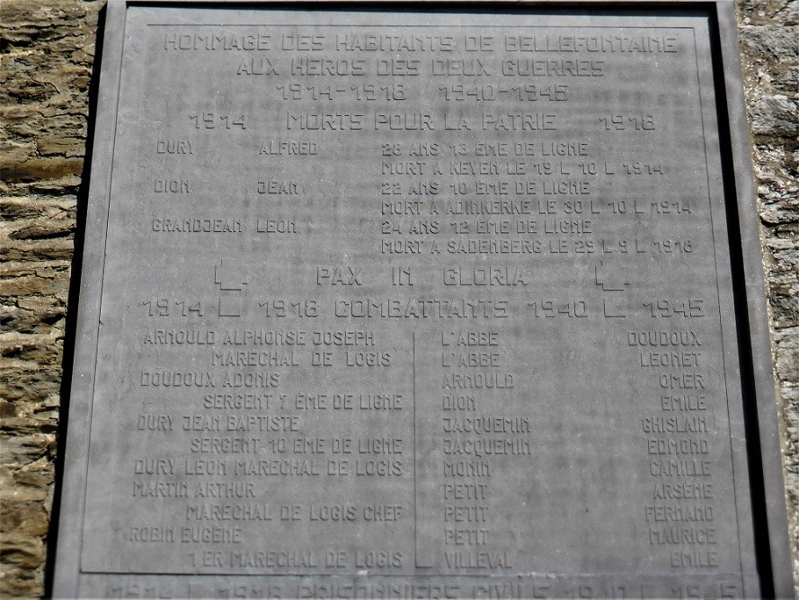 Memorial War Victims Bellefontaine #3
