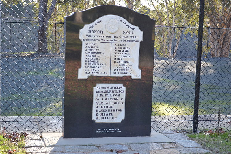 War Memorial Goulburn Weir and South Murchison #1