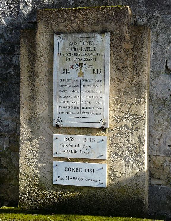 Oorlogsmonument Rouquette #1