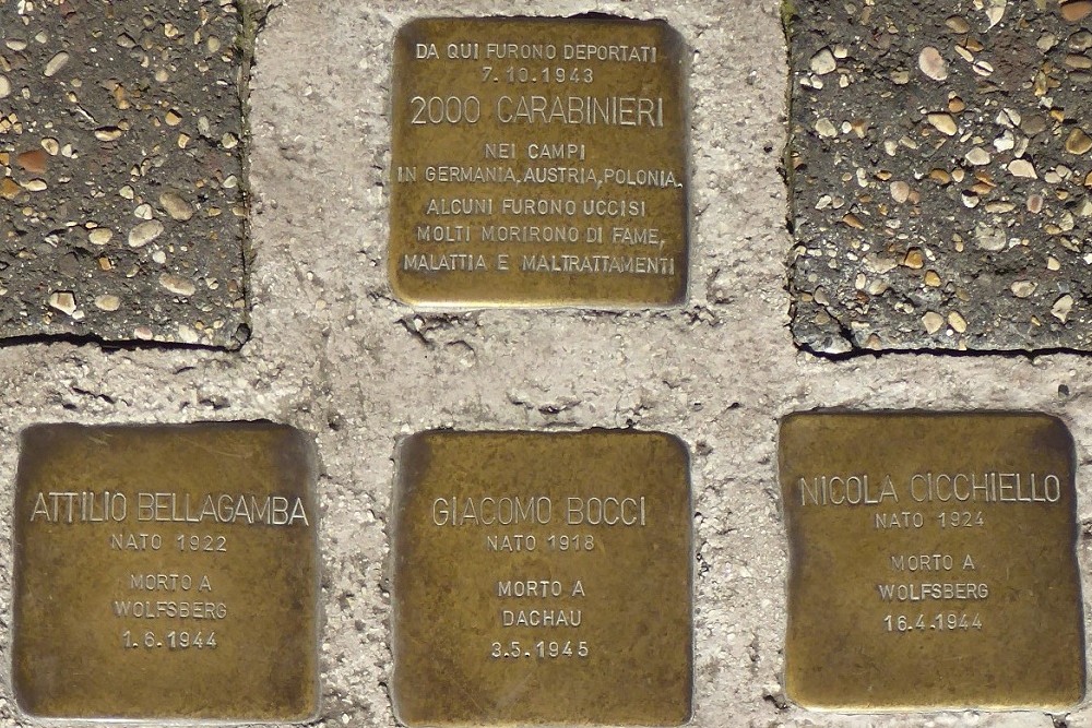 Stolpersteine Gedeporteerde Carabinieri Rome #2